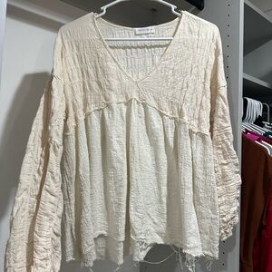 Vestique Cream Women's Top Blouse